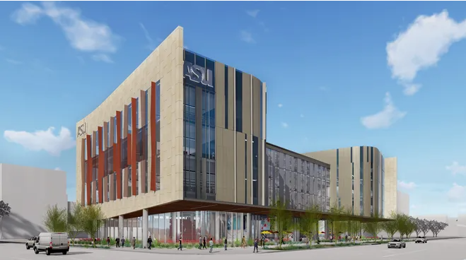 A rendering of the new medical building