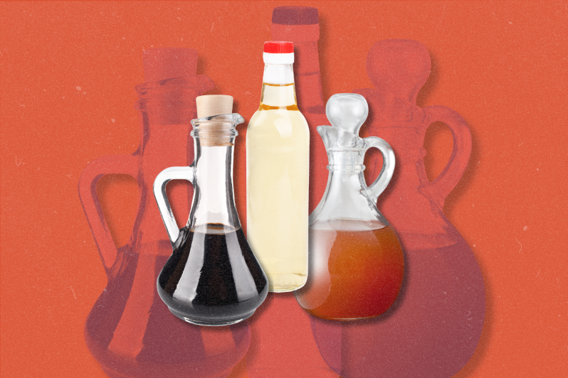 Illustration of three glass bottles