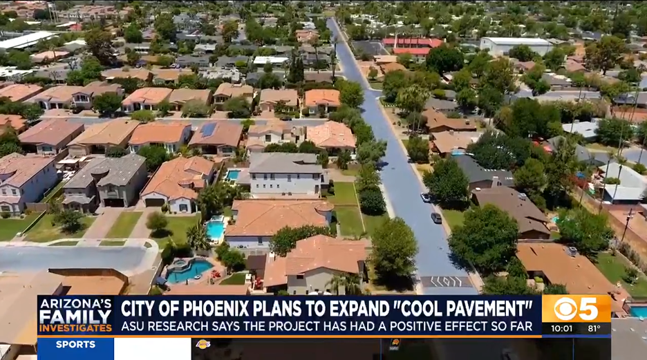 Over head view of a Phoenix neighborhood