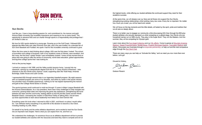 Graham Rossini letter