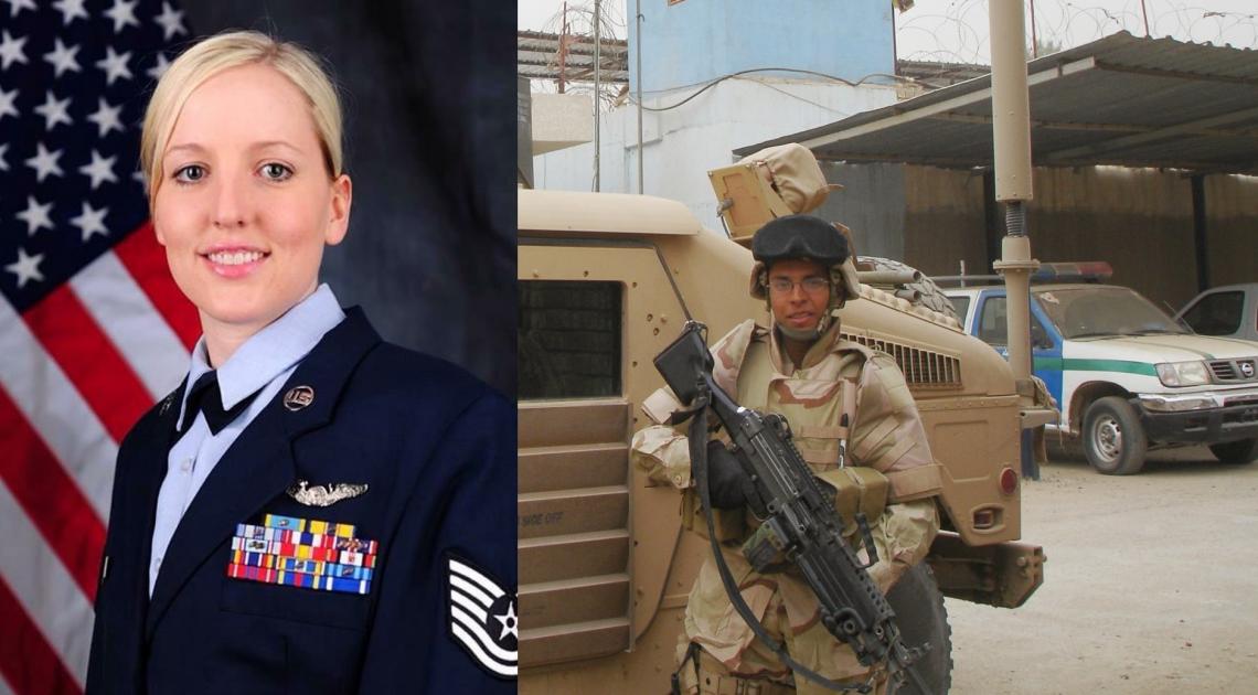 Left: Air Force veteran Lindsay Lorson - Right: Arizona Army National Guard veteran Vivin Paliath